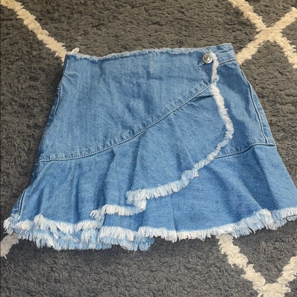 Zara denim shorter skirt